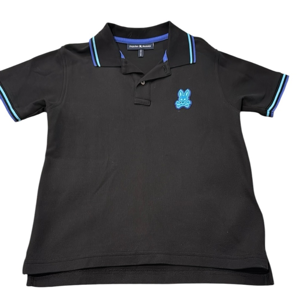 Psycho Bunny Kids Black Polo Shirt